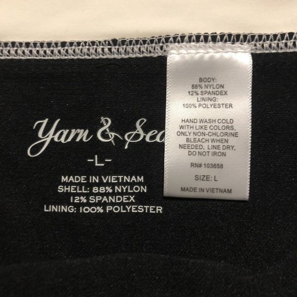 Yarn & Sea black white swim bottom size large L new - Picture 6 of 8